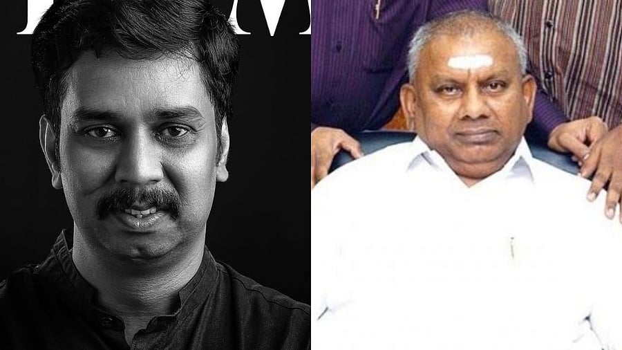 <div class="paragraphs"><p>Filmmaker T J Gnanavel and&nbsp;Saravana Bhavan founder P Rajagopal.</p></div>
